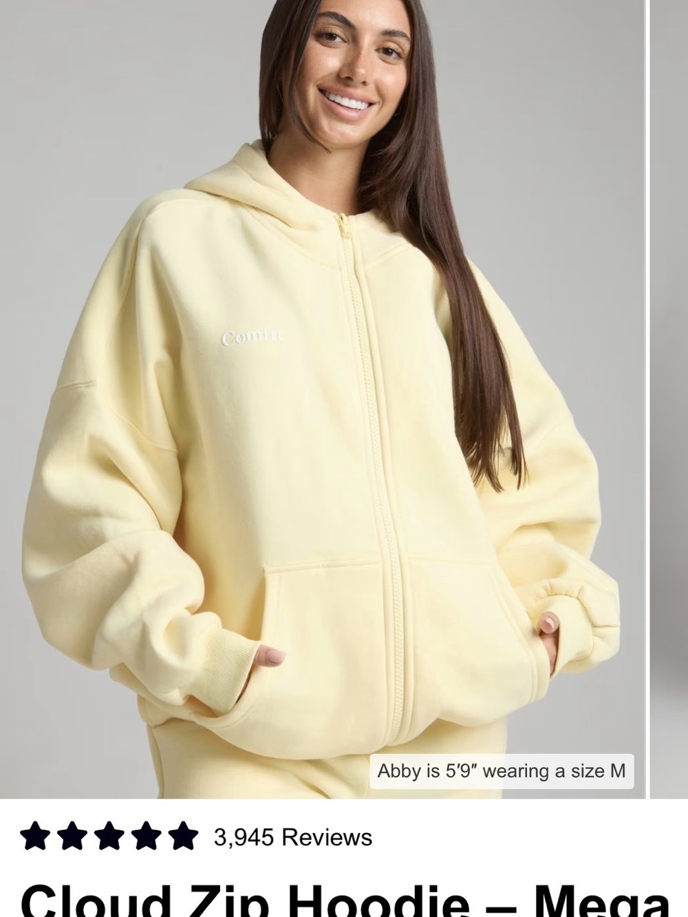 Comfort Cloud Zip Hoodie - Cream Zip-Up Hoodie